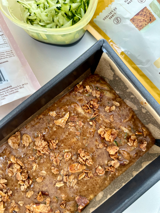 Pastel de zucchini y granola