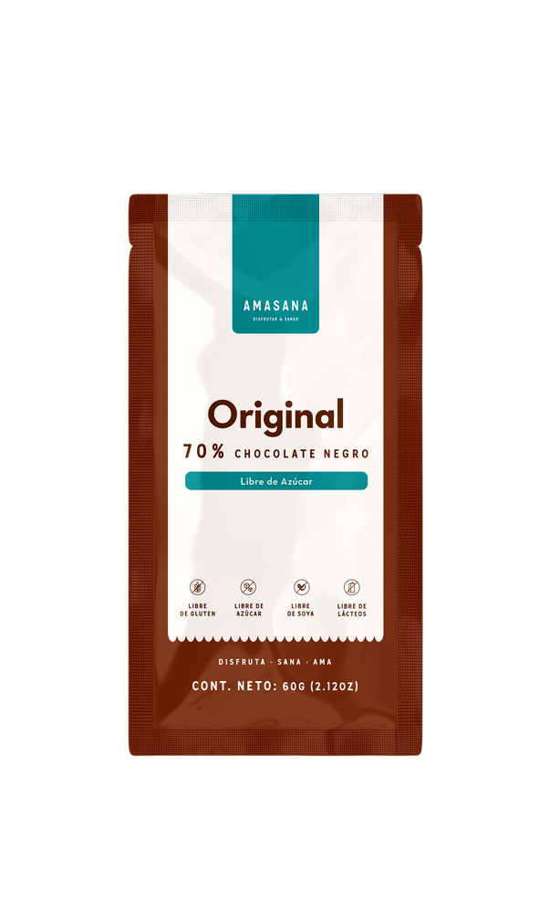 Barra de Chocolate Negro 70% (libre de azúcar)